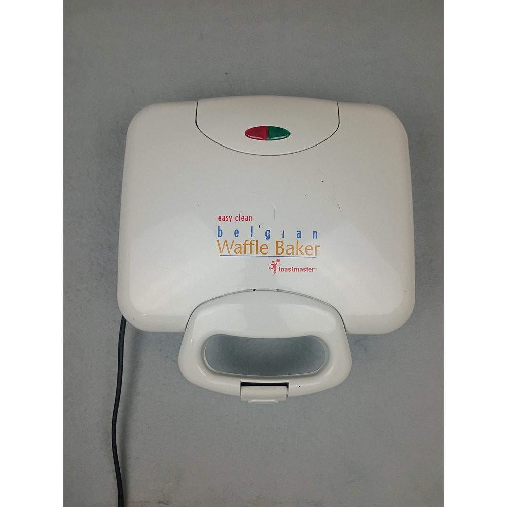Toastmaster Belgian Waffle Baker White Model TWB2 2-Slice Non-Stick Maker
